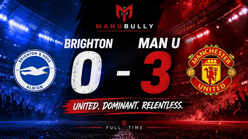 ผลบอลแมนยู Brighton 0-3 แมนยู บรูโน่ เฟอร์นันเดส 21 assists สถิติโลก Dorgu ยิง นัดสุดท้าย 24 พฤษภาคม 2026