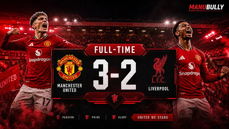 ผลบอลแมนยู 3-2 ลิเวอร์พูล แดงเดือด Old Trafford ล็อก UCL ค็อบบี้ เมนู ยิงชัย 3 พฤษภาคม 2026