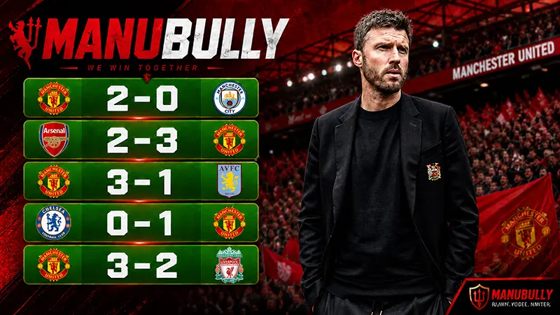 ไมเคิล คาร์ริค กุนซือแมนยูคนใหม่ ชนะ Big 6 ครบ UCL secured 2026