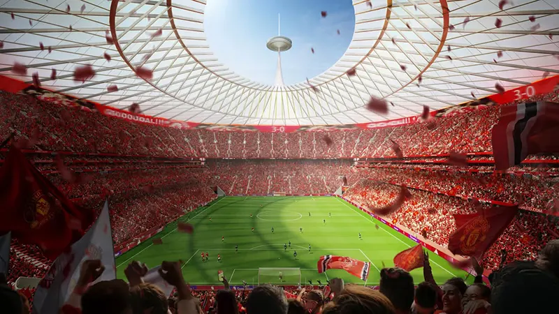 new old trafford เปรียบเทียบ Camp Nou Wembley Old Trafford ความจุ